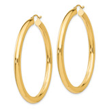 14K Polished 4mm Tube Hoop Earrings - T9-A53AC259-7824