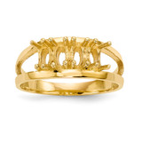 14k Polished 4-Stone Mothers Ring Mounting - XM-18FD4D12-8185