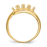 14k Polished 4-Stone Mothers Ring Mounting - XM-27719D9D-1366