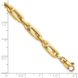 14K Polished 5.2mm Fancy Link 8 inch Bracelet