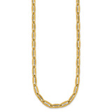 14k Polished 5.5mm Flattened Oval Cable Fancy Link 18 inch Necklace