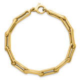 14k Polished 5.7mm Fancy Long Link 7.5 inch Bracelet