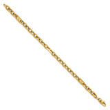 14k Polished 5.7mm Oval and Anchor Link 7.5 inch Bracelet