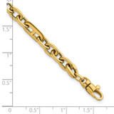 14k Polished 5.7mm Oval and Anchor Link 7.5 inch Bracelet