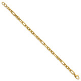 14k Polished 5.8mm Lightweight Fancy Open Link 7.5 inch Bracelet Plus 0.5 inch Extender