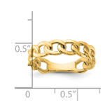 14k Polished 5mm Curb Link Ring Size 8