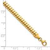 14K Polished 5mm Fancy Herringbone Link 7.5 inch Bracelet
