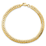 14K Polished 5mm Fancy Link 7.5 inch Bracelet