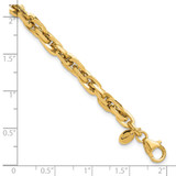 14K Polished 5mm Fancy Rope Link 7.5 inch Bracelet