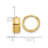 14k Polished 5mm Hinged Huggie Hoop Earrings