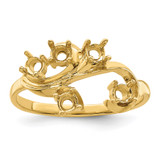 14k Polished 5-Stone Mothers Ring Mounting - XM-37D54D7F-1327