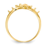 14k Polished 5-Stone Mothers Ring with Angel on Band Mounting