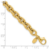 14K Polished 6.8mm Fancy Cable Link 8 inch Bracelet