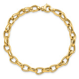 14K Polished 6.8mm Fancy Link 7.75 inch Bracelet