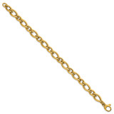 14k Polished 6.8mm Fancy Twist Link 7.5 inch Bracelet
