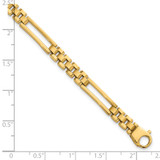 14k Polished 6mm Fancy Open Multi Link 8 inch Bracelet