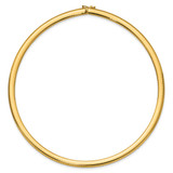 14k Polished 6mm Lightweight 16 inch Domed Omega Necklace