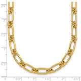 14k Polished 6mm Oval and Circle Link 18 inch Necklace