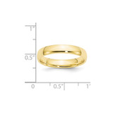 10k Yellow Gold 4mm Lightweight Comfort Fit Wedding Band Size 6.5