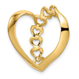 14k Polished 6-Stone Mothers Heart Slide Mounting