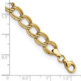 14K Polished 7.5mm Fancy Double Link 7.5 inch Bracelet