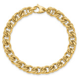 14K Polished 7mm Fancy Link 7.5 inch Bracelet
