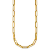 14k Polished 7mm Paperclip Link Chain 17.5 inch Necklace