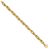14k Polished 8.2mm Lightweight Fancy Link 7.5 inch Bracelet