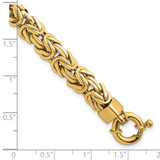 14k Polished 8.5mm Knife Edge Byzantine Link 7.5 inch Bracelet