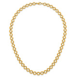 14k Polished 8mm Fancy Circle Link 18 inch Necklace