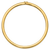 14k Polished 8mm Standard Weight 16 inch Domed Omega Necklace