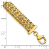 14K Polished 9.2mm Fancy Braided Link 7.5 inch Bracelet