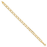 14k Polished 9mm Fancy Rectangular Curb Link 8.5 inch Bracelet