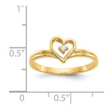 14k Polished AA Diamond heart ring - Y1-22E51E6F-9064