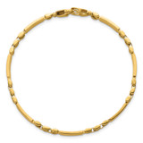 14k Polished and Brushed 5mm Fancy Multi Link 8 inch Bracelet