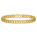 14k Polished and Brushed 6.25mm Fancy Link 8 inch Bracelet