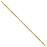 14k Polished and Diamond-cut 3.9mm Fancy Link 7.5 inch Bracelet