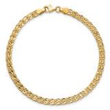 14K Polished and Diamond-cut 3.9mm Fancy Link 7.75 inch Bracelet