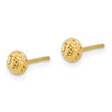 14K Polished and Diamond-cut 4.5mm Button Post Earrings - TF-035B1E2B-8169