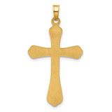 14k Polished and Grooved Hollow Cross Pendant - XR-CFC016A3-5963