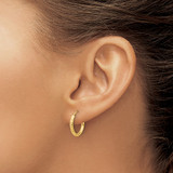 14k Polished and Satin D/C 2.00mm Endless Hoop Earrings - TF-B1931747-8501