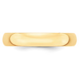 10k Yellow Gold 4mm Lightweight Half Round Wedding Band Size 5