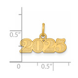 14k Polished and Satin Horizontal 2025 Charm