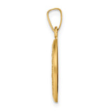 14k Polished and Satin Miraculous Medal Hollow Pendant - XR-88E2B9AA-2608