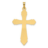 14k Polished and Satin Passion Cross Pendant