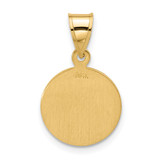 14k Polished and Satin Solid Miraculous Mary Plain Back Medal - XR-573F4084-4918