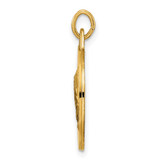 14k Polished and Satin Solid Praying Hands Disc Pendant - XR-3F1063F1-5808