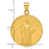 14k Polished and Satin Solid St Jude Thaddeus Medal - XR-808802DC-2646