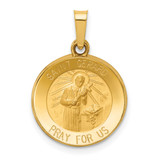14k Polished and Satin St Gerard Medal Hollow Pendant - XR-A21659DE-1021
