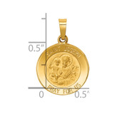 14k Polished and Satin St Joseph Medal Hollow Pendant - XR-40CAD300-7598